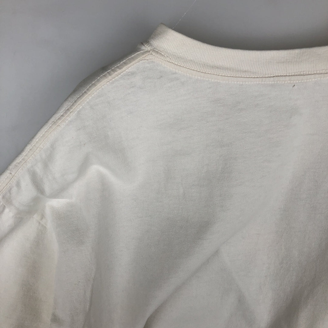 Frog Pattern Animal T-Shirt, Men's XL (approx.), Vintage unclear white type Vintage Second Hand