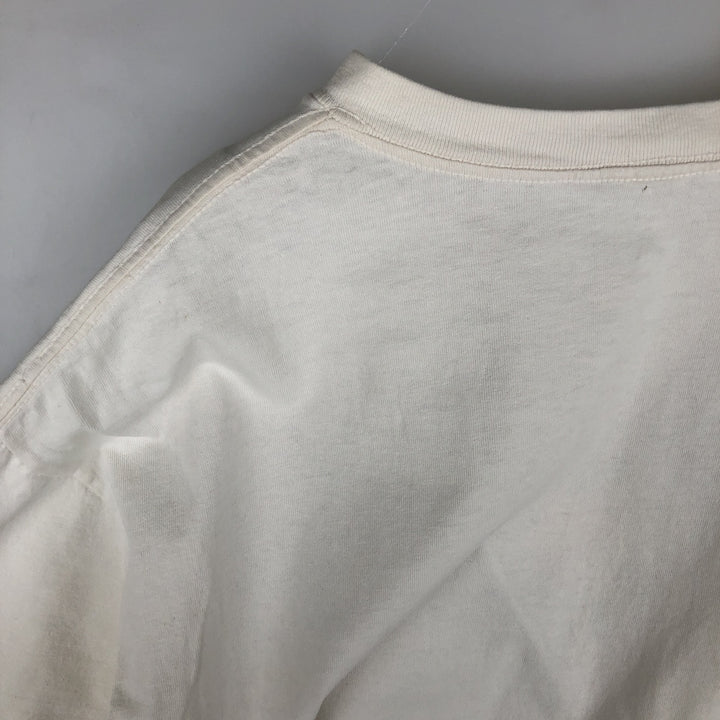Frog Pattern Animal T-Shirt, Men's XL (approx.), Vintage unclear white type Vintage Second Hand