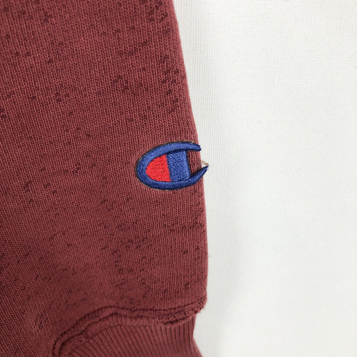 90'S Champion 3-Print College Sweatshirt Pullover Hoodie, Men's XL (Equivalent), Vintage unclear red type reddish brown Vintage Second Hand