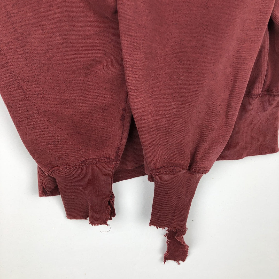 90'S Champion 3-Print College Sweatshirt Pullover Hoodie, Men's XL (Equivalent), Vintage unclear red type reddish brown Vintage Second Hand