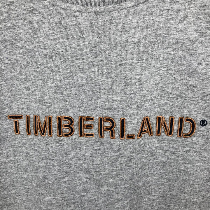 Timberland logo sweatshirt, men's size XL (approx.) cotton gray type Vintage Second Hand