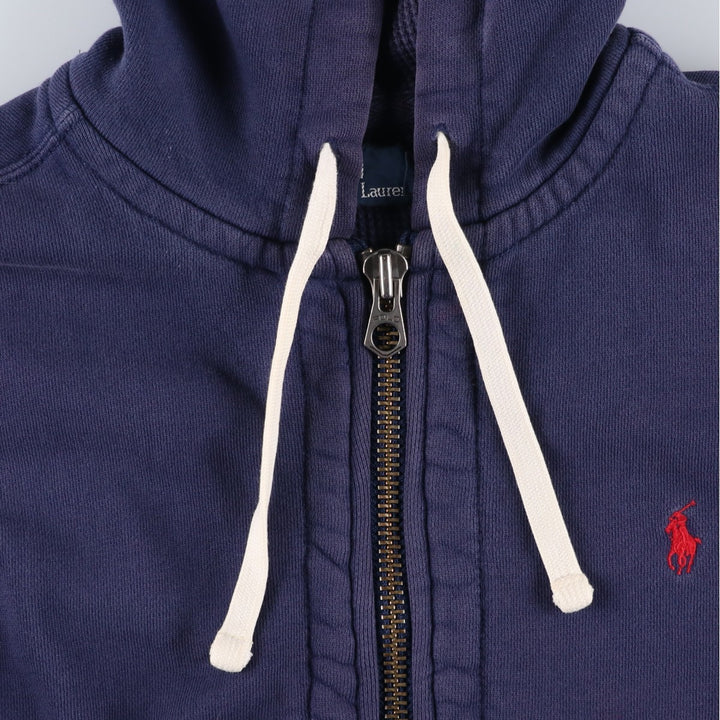 Ralph Lauren POLO by Ralph Lauren Sweat Full Zip Hoodie Men's M cotton navy blue type Vintage Second Hand