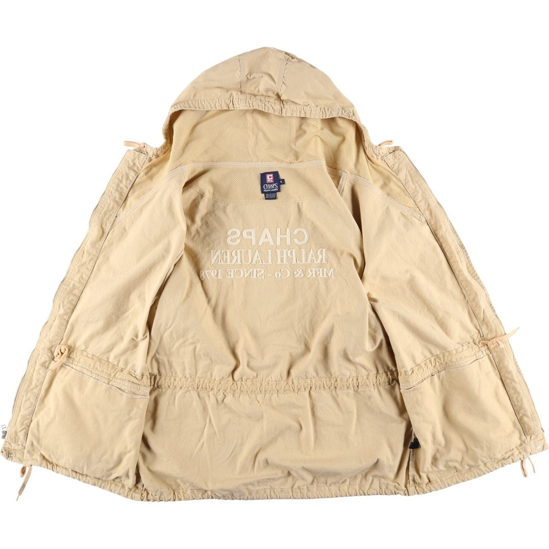 Ralph Lauren CHAPS cotton hoodie, men's size XL. cotton unbleached Vintage Second Hand