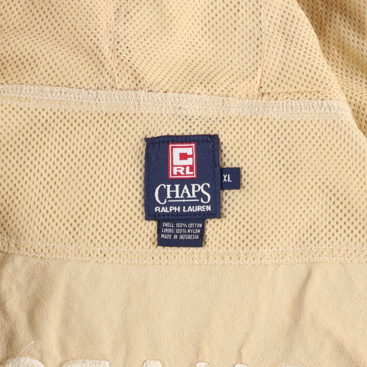 Ralph Lauren CHAPS cotton hoodie, men's size XL. cotton unbleached Vintage Second Hand