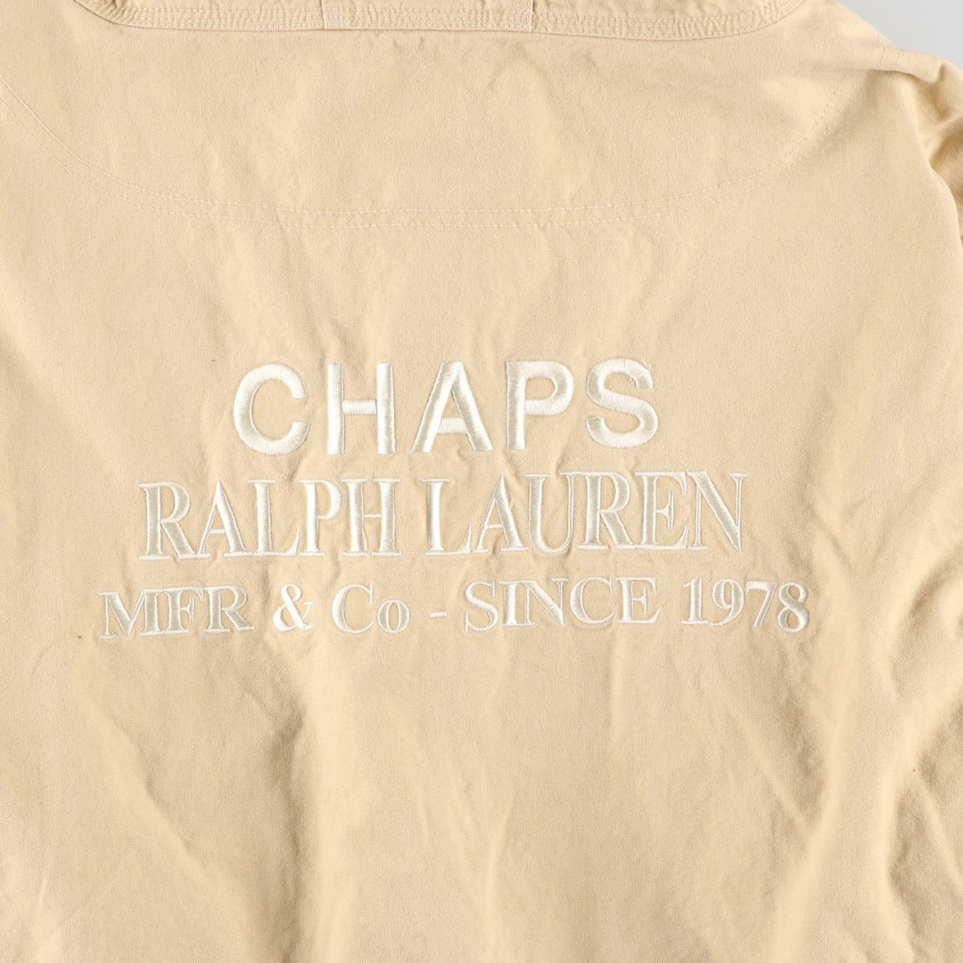 Ralph Lauren CHAPS cotton hoodie, men's size XL. cotton unbleached Vintage Second Hand