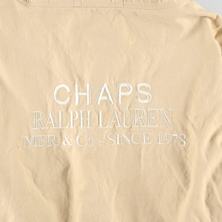 Ralph Lauren CHAPS cotton hoodie, men's size XL. cotton unbleached Vintage Second Hand