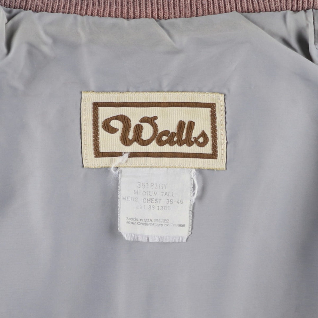 ~90'S Walls Blouson, Made in USA, Men's Size M (approx.), Vintage unclear gray type Vintage Second Hand
