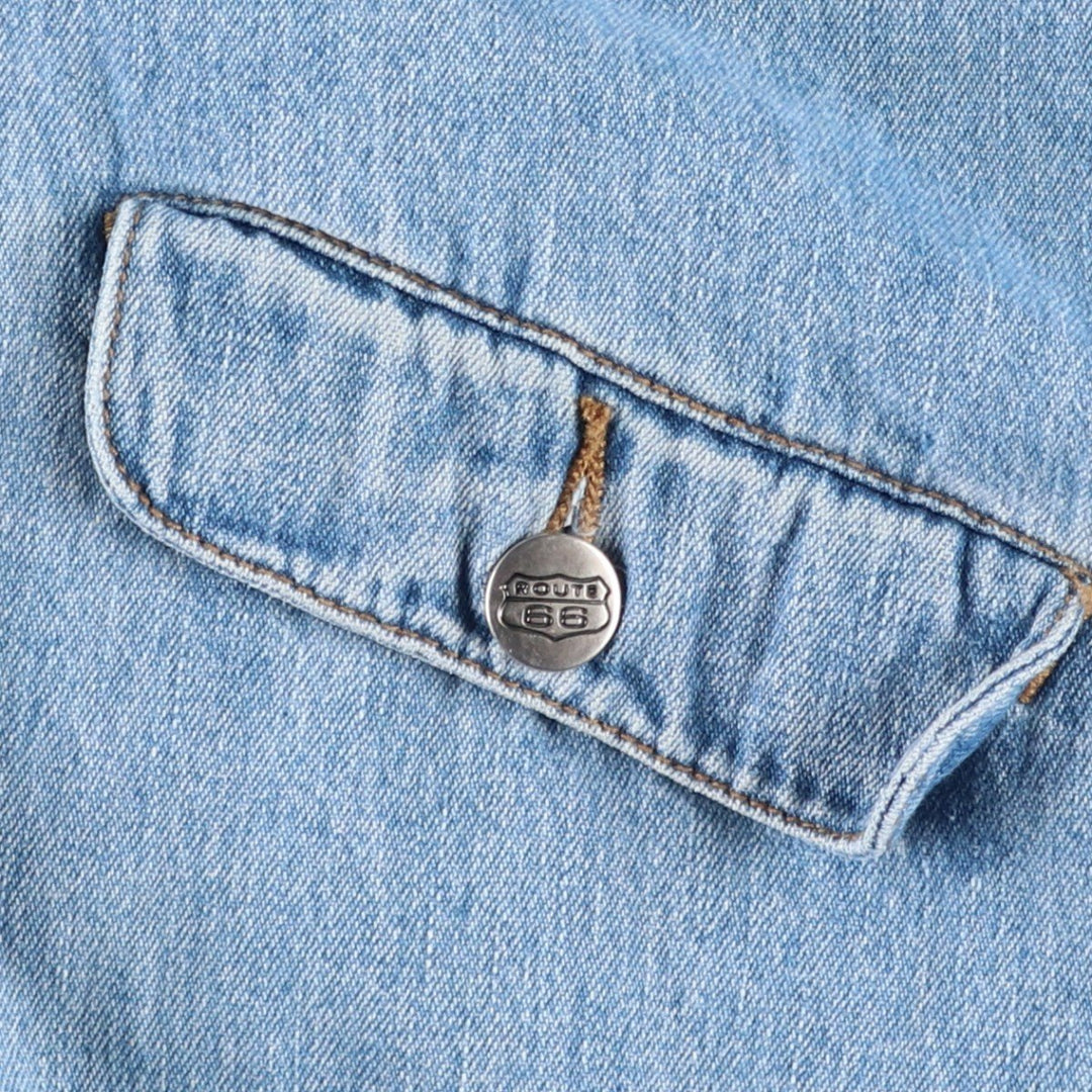 90'S ROUTE 66 Denim Jacket, Men's Size L (approx.), Vintage cotton blue type Vintage Second Hand