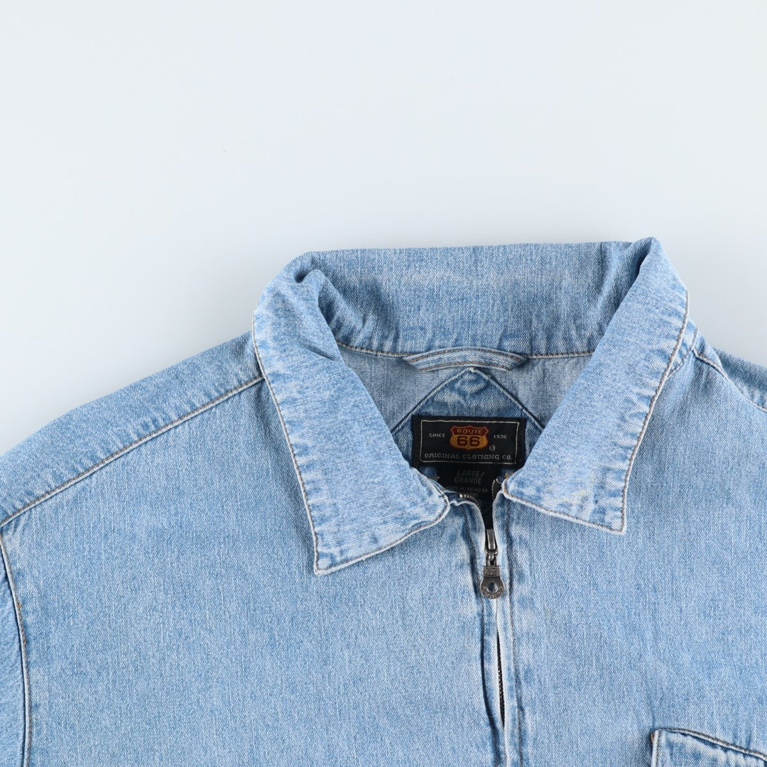 90'S ROUTE 66 Denim Jacket, Men's Size L (approx.), Vintage cotton blue type Vintage Second Hand