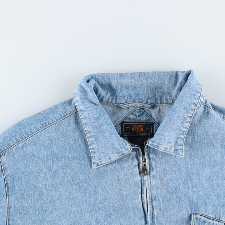 90'S ROUTE 66 Denim Jacket, Men's Size L (approx.), Vintage cotton blue type Vintage Second Hand