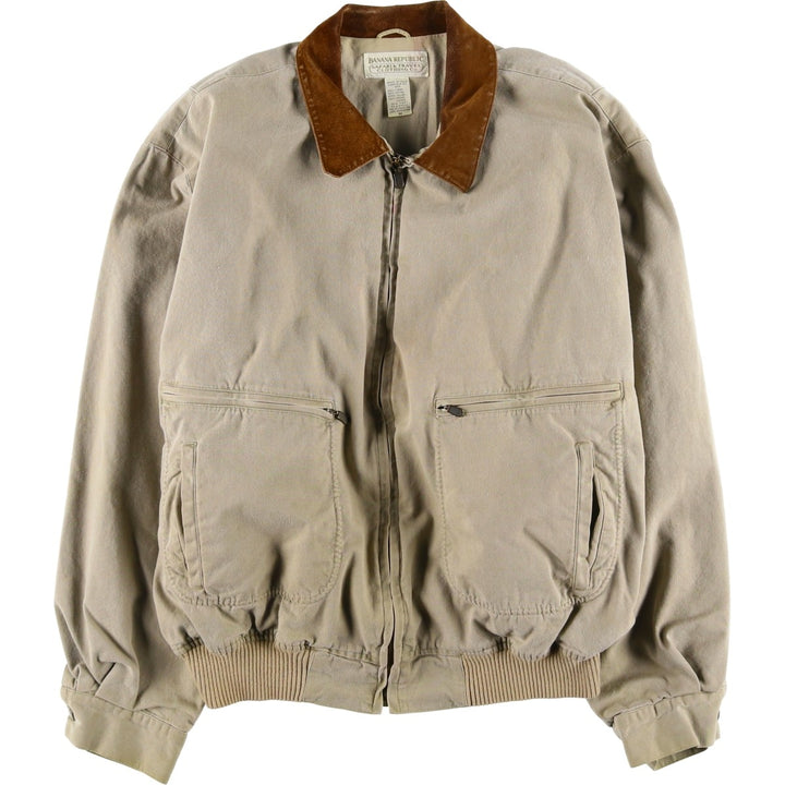 1980'S Banana Republic Cotton Jacket, Men's Size M (approx.), Vintage cotton Beige type Vintage Second Hand