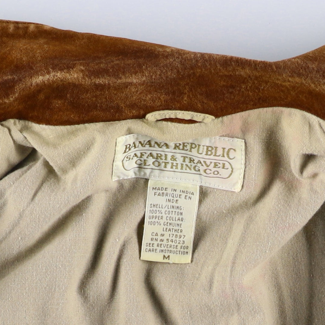 1980'S Banana Republic Cotton Jacket, Men's Size M (approx.), Vintage cotton Beige type Vintage Second Hand