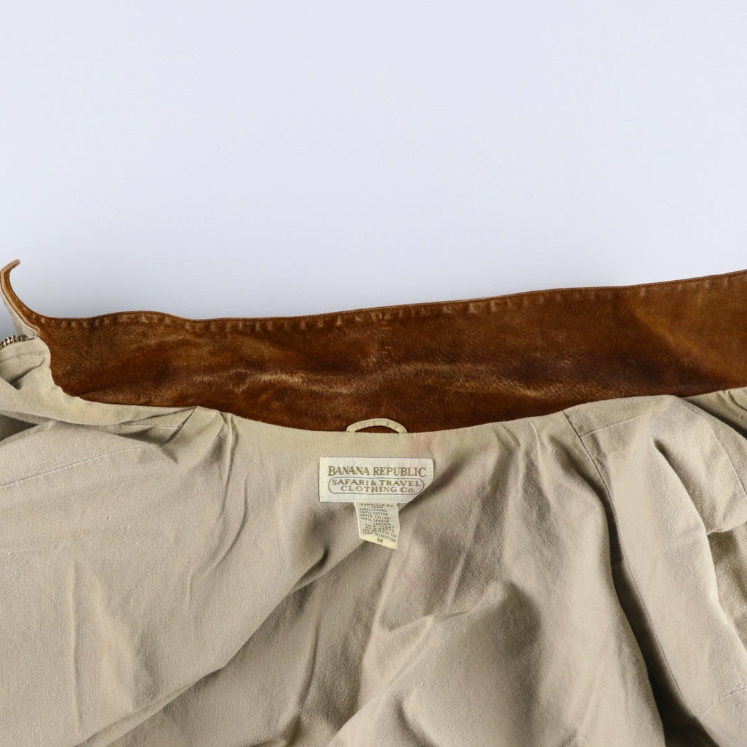 1980'S Banana Republic Cotton Jacket, Men's Size M (approx.), Vintage cotton Beige type Vintage Second Hand