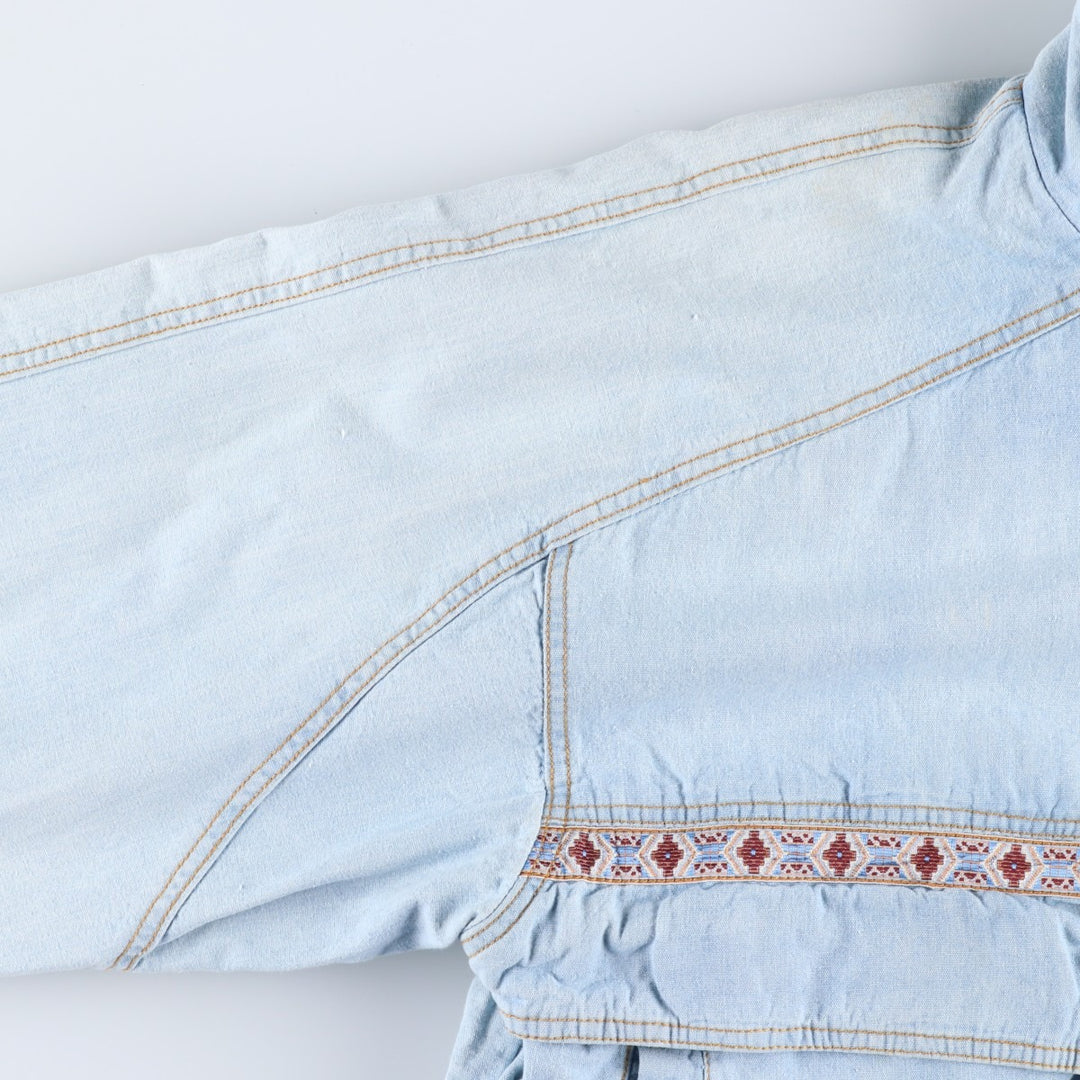 Levi's Western Wear Native Pattern Denim Jacket, Men's Size XL (approx.) cotton blue type Vintage Second Hand