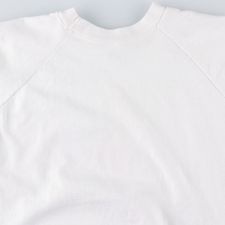 KW SPORT Printed Sweatshirt, Made in USA, Men's Size L (Equivalent), Vintage polyester white type Vintage Second Hand