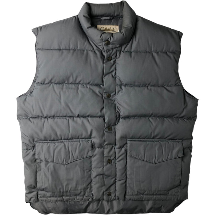 70s-80'S Cabelas padded goose down vest, men's size XL, vintage. polyester gray type Vintage Second Hand