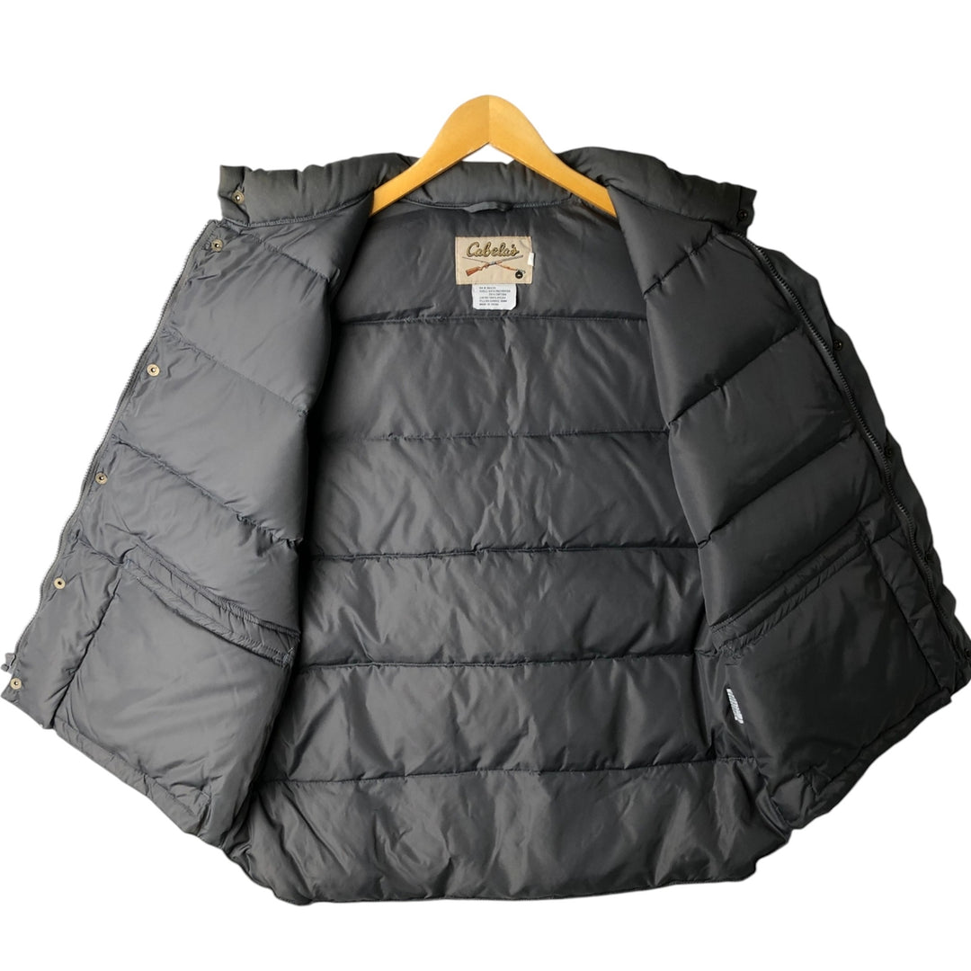 70s-80'S Cabelas padded goose down vest, men's size XL, vintage. polyester gray type Vintage Second Hand