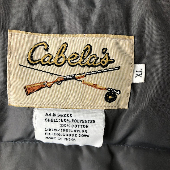 70s-80'S Cabelas padded goose down vest, men's size XL, vintage. polyester gray type Vintage Second Hand