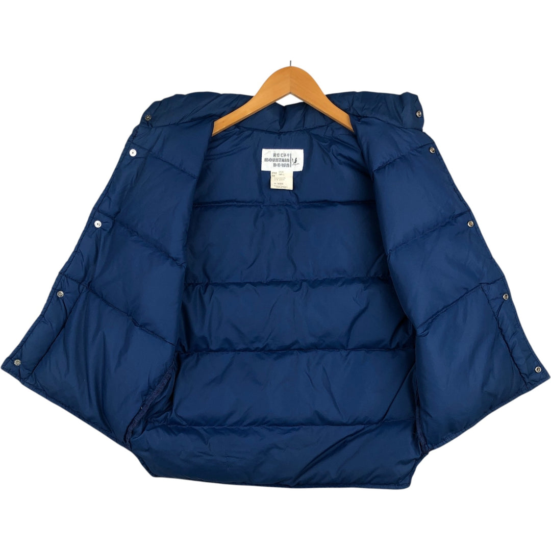 ~90'S ROCKY MOUNTAIN DOWN Goose Down Vest, Men's Size S (approx.), Vintage Nylon Navy blue Vintage Second Hand