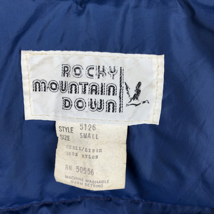 ~90'S ROCKY MOUNTAIN DOWN Goose Down Vest, Men's Size S (approx.), Vintage Nylon Navy blue Vintage Second Hand