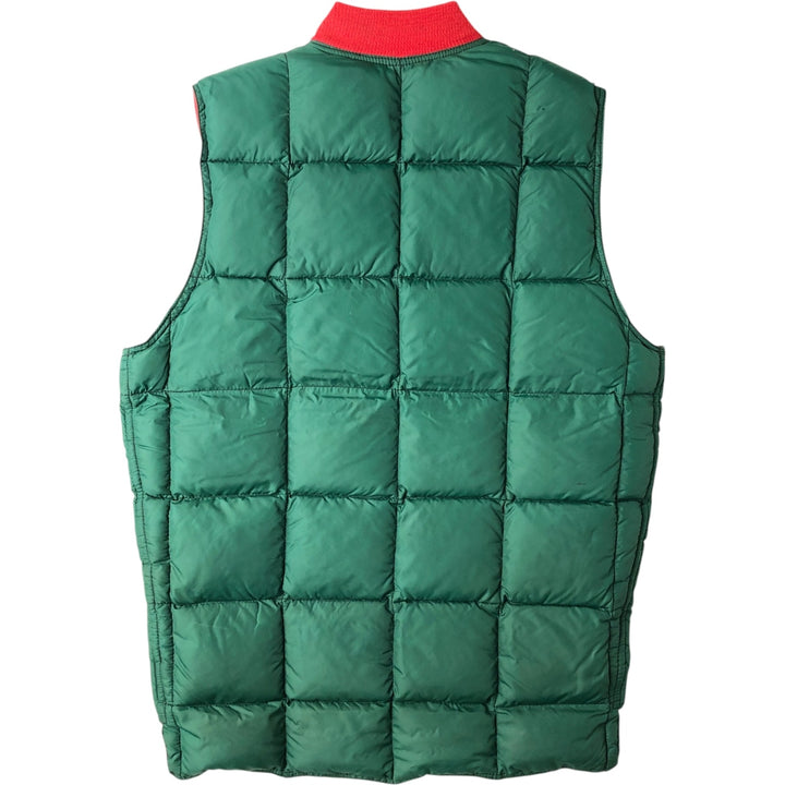 Padded Reversible Down Vest, Men's Size L (approx.), Vintage unclear green type Vintage Second Hand