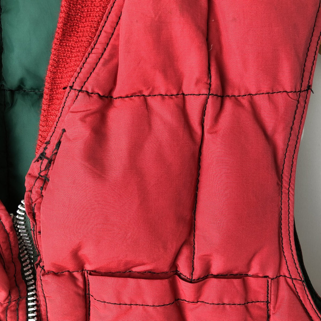 Padded Reversible Down Vest, Men's Size L (approx.), Vintage unclear green type Vintage Second Hand