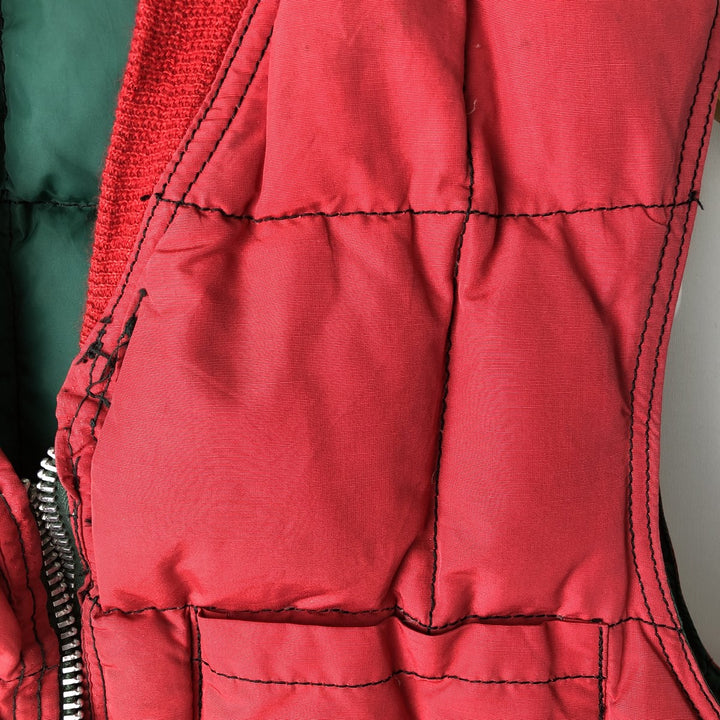 Padded Reversible Down Vest, Men's Size L (approx.), Vintage unclear green type Vintage Second Hand