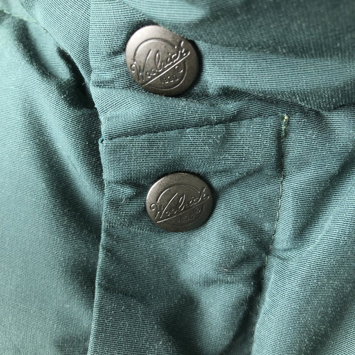 1990'S Woolrich Down Vest, Made in USA, Men's Size XL (approx.), Vintage cotton green type Vintage Second Hand