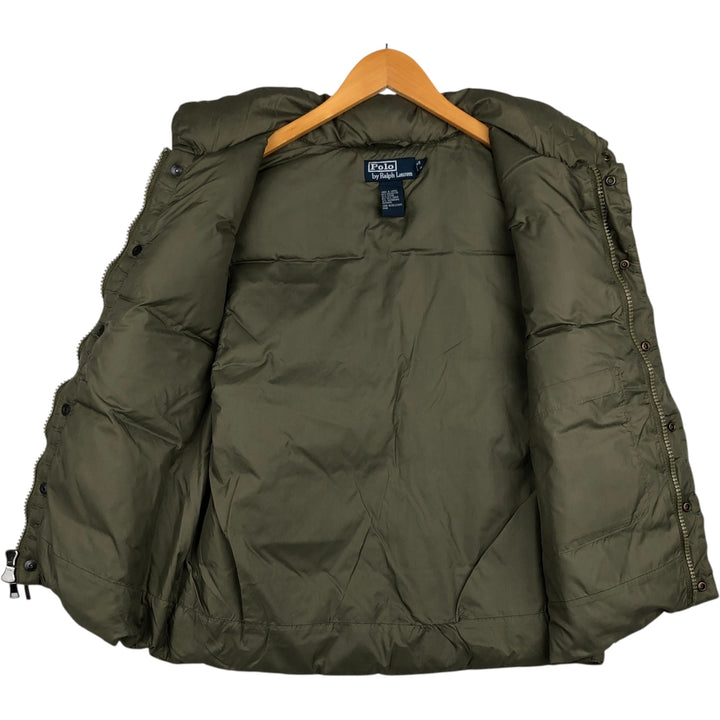 Ralph Lauren POLO by Ralph Lauren Down Vest, Men's Size S (approx.) polyester Khaki type Vintage Second Hand