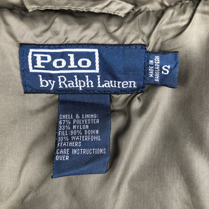 Ralph Lauren POLO by Ralph Lauren Down Vest, Men's Size S (approx.) polyester Khaki type Vintage Second Hand