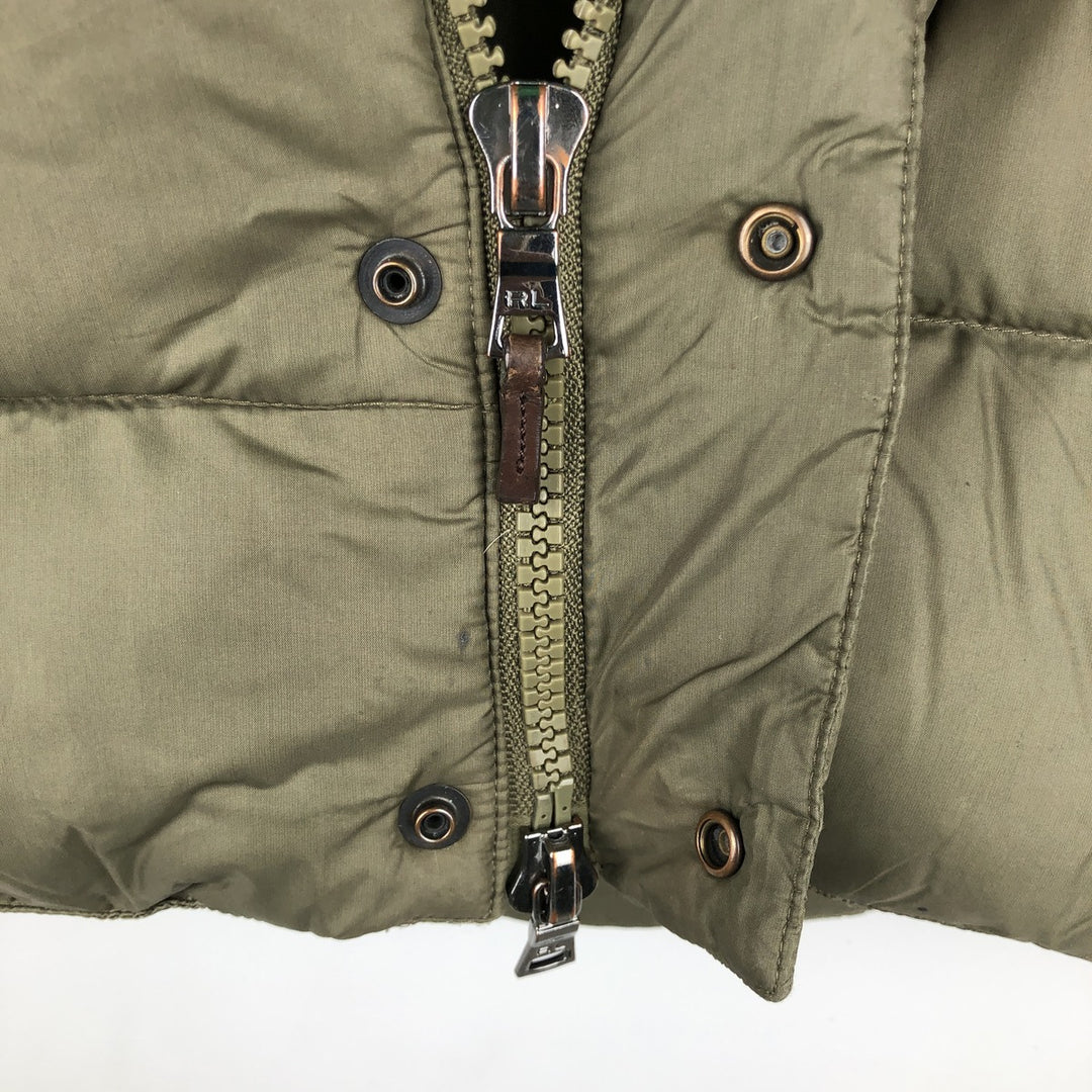 Ralph Lauren POLO by Ralph Lauren Down Vest, Men's Size S (approx.) polyester Khaki type Vintage Second Hand