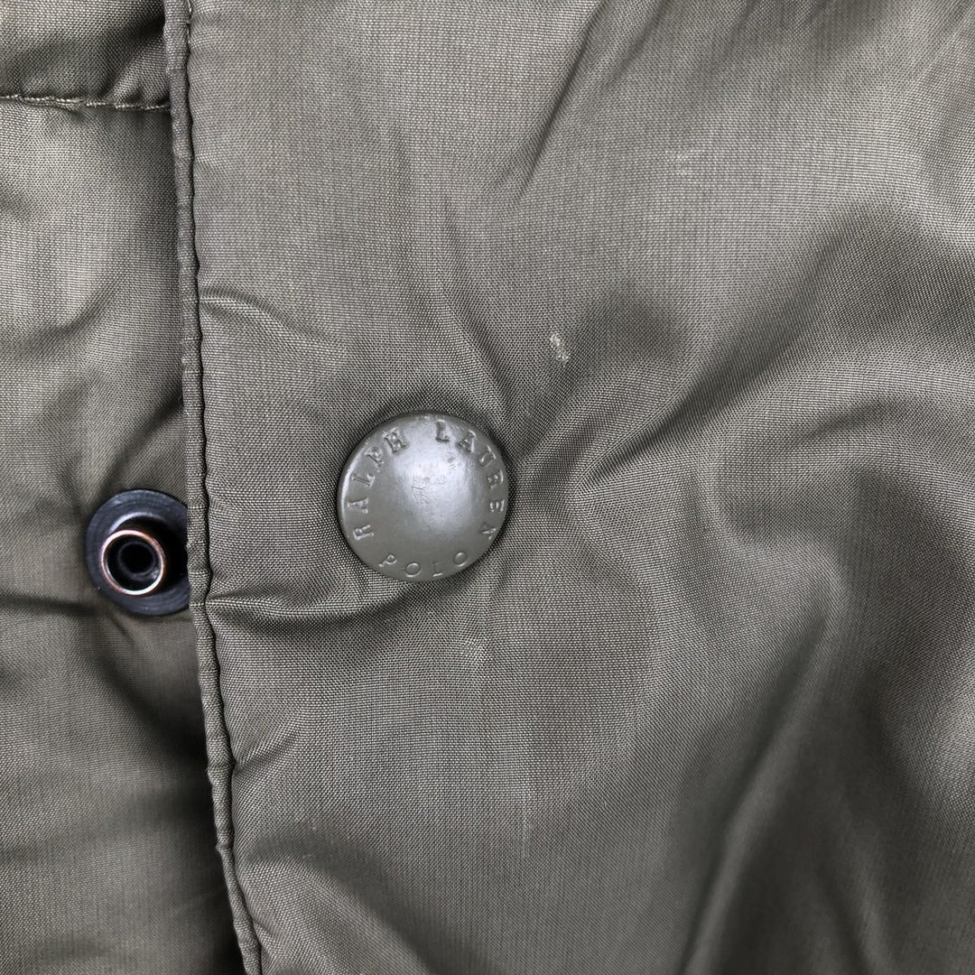 Ralph Lauren POLO by Ralph Lauren Down Vest, Men's Size S (approx.) polyester Khaki type Vintage Second Hand