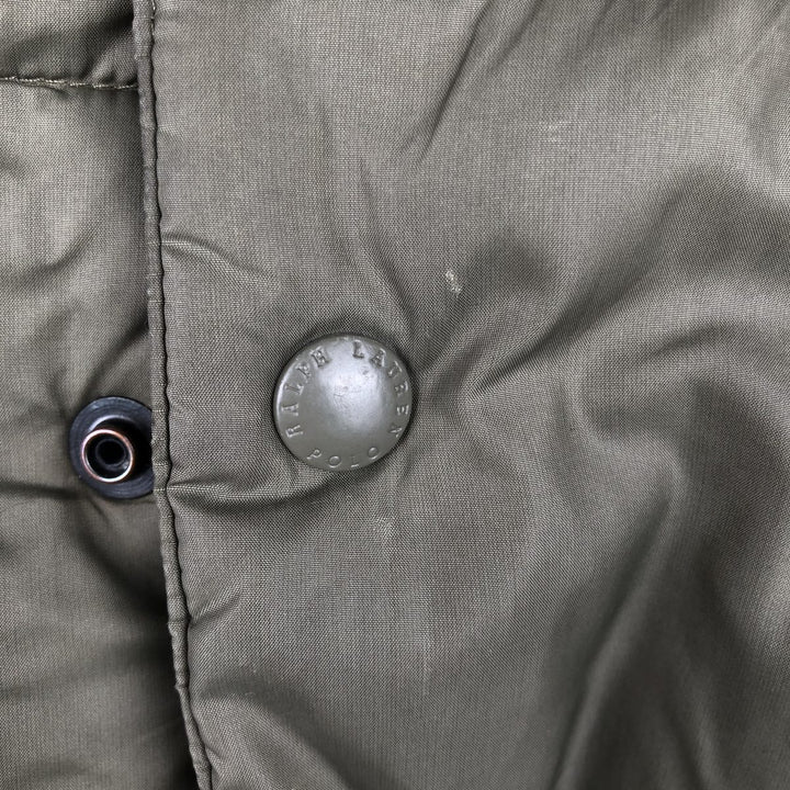 Ralph Lauren POLO by Ralph Lauren Down Vest, Men's Size S (approx.) polyester Khaki type Vintage Second Hand