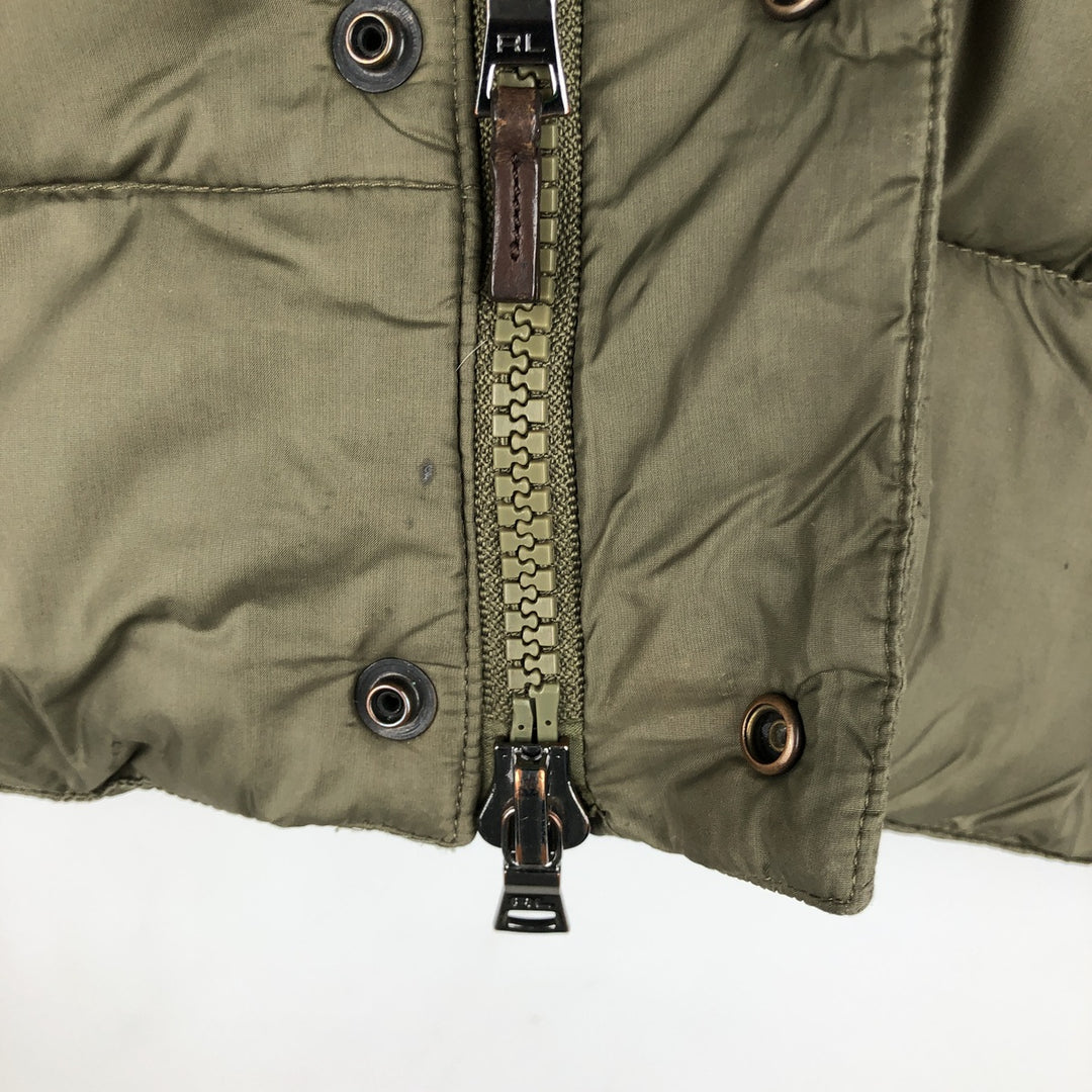 Ralph Lauren POLO by Ralph Lauren Down Vest, Men's Size S (approx.) polyester Khaki type Vintage Second Hand