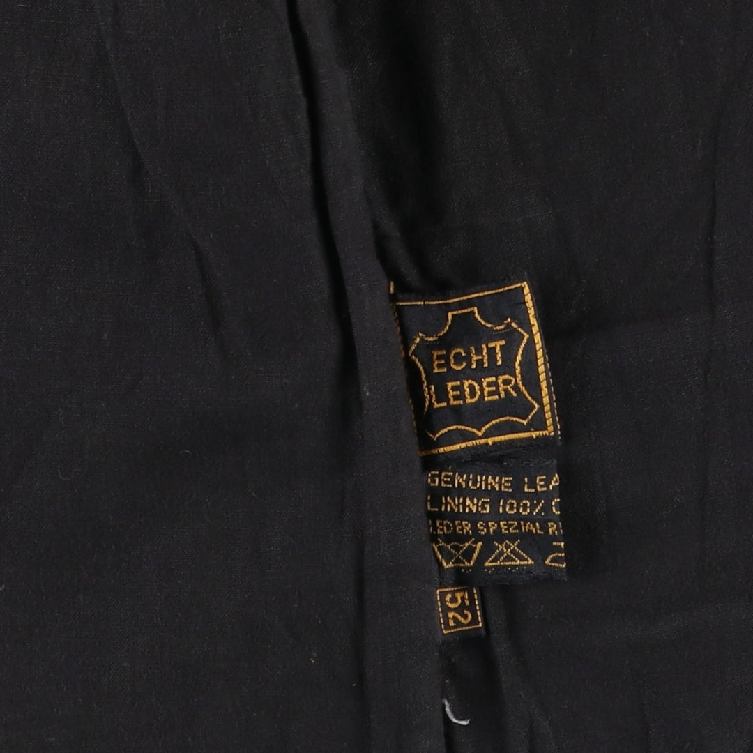 Leather vest, men's size L genuine leather black type Vintage Second Hand