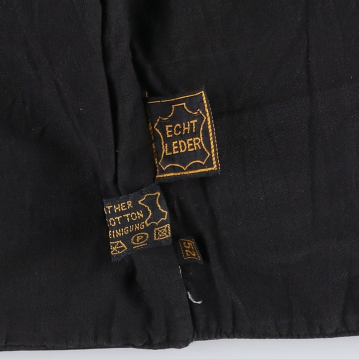 Leather vest, men's size L genuine leather black type Vintage Second Hand