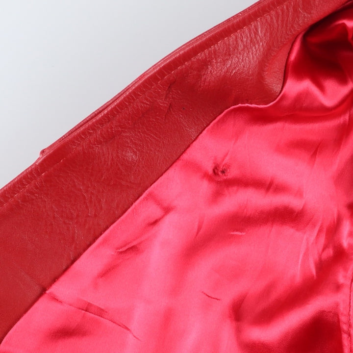 WOLFF OF CANADA Leather Vest, Made in Canada, Men's Size XL (approx.) genuine leather red type Vintage Second Hand