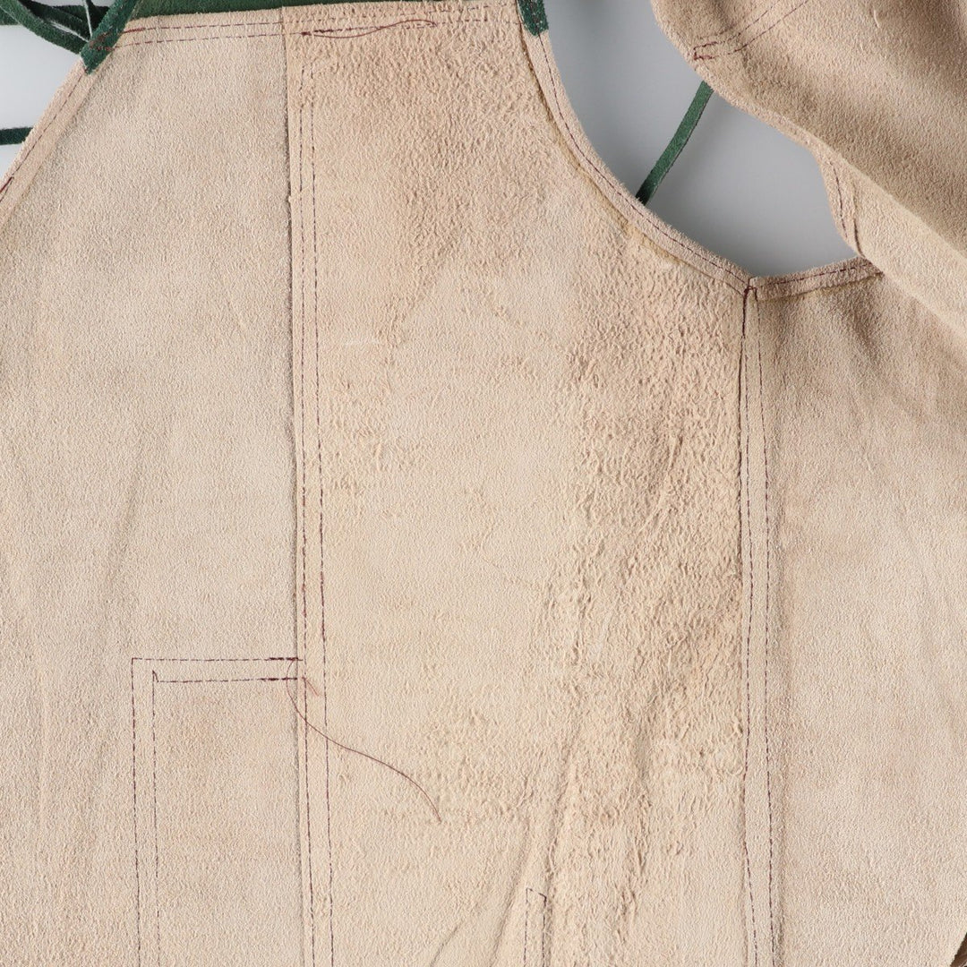 All-over print, fringed suede leather vest, Western style, men's size XL equivalent. unclear Beige type Vintage Second Hand