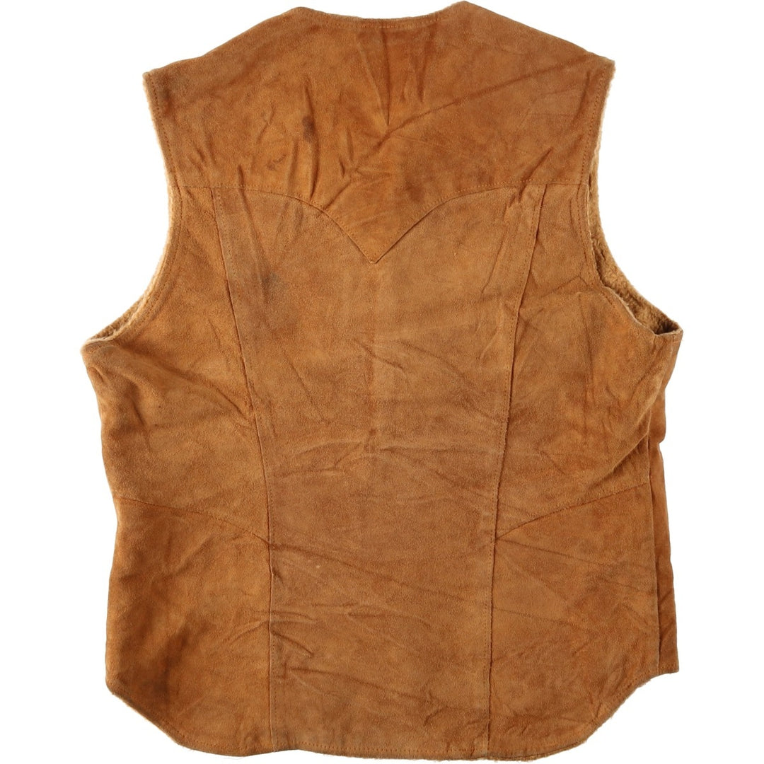 70s-80'S Pioneer Sheepskin Vest, Men's Size L (approx.), Vintage unclear brown type Vintage Second Hand