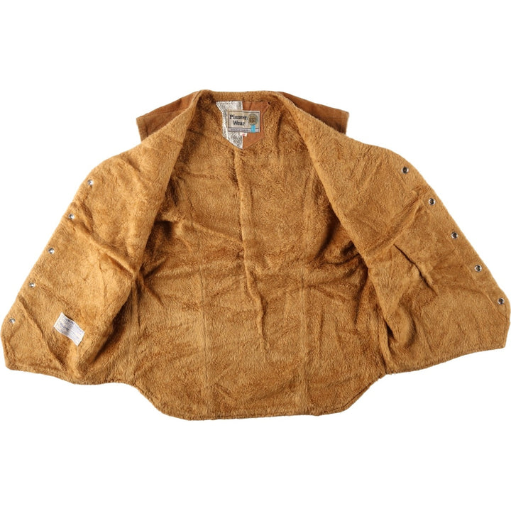70s-80'S Pioneer Sheepskin Vest, Men's Size L (approx.), Vintage unclear brown type Vintage Second Hand