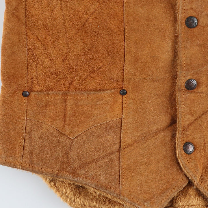70s-80'S Pioneer Sheepskin Vest, Men's Size L (approx.), Vintage unclear brown type Vintage Second Hand