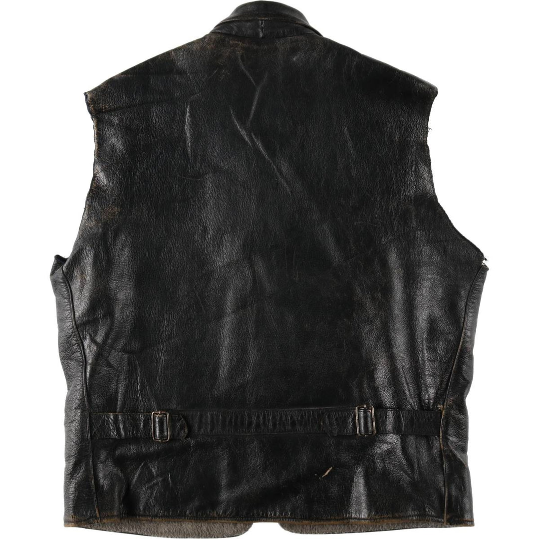 CGM Leather Vest, Men's Size M (Equivalent), Vintage unclear black type Vintage Second Hand