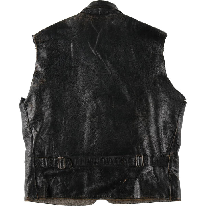 CGM Leather Vest, Men's Size M (Equivalent), Vintage unclear black type Vintage Second Hand