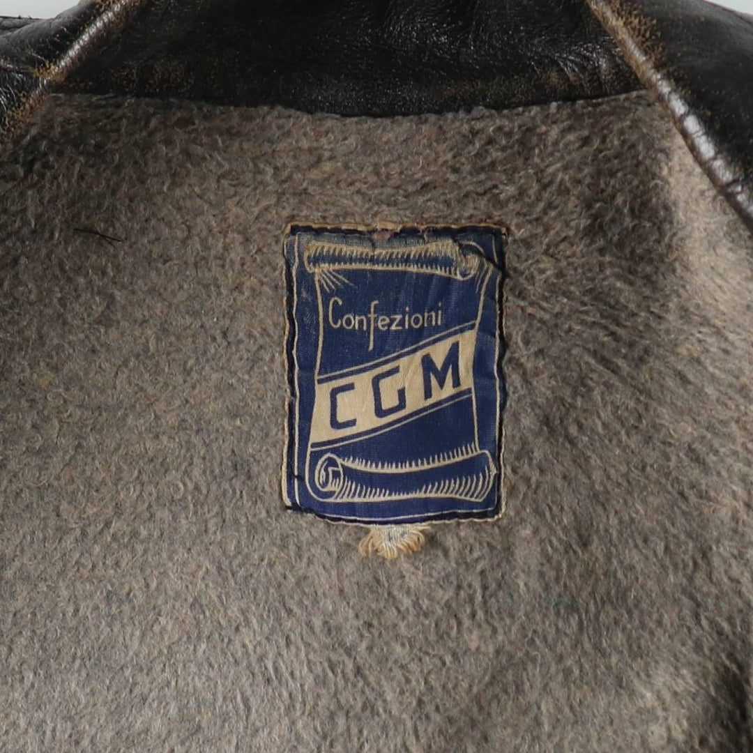 CGM Leather Vest, Men's Size M (Equivalent), Vintage unclear black type Vintage Second Hand
