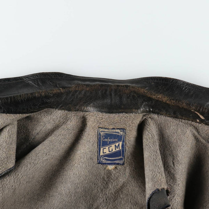CGM Leather Vest, Men's Size M (Equivalent), Vintage unclear black type Vintage Second Hand