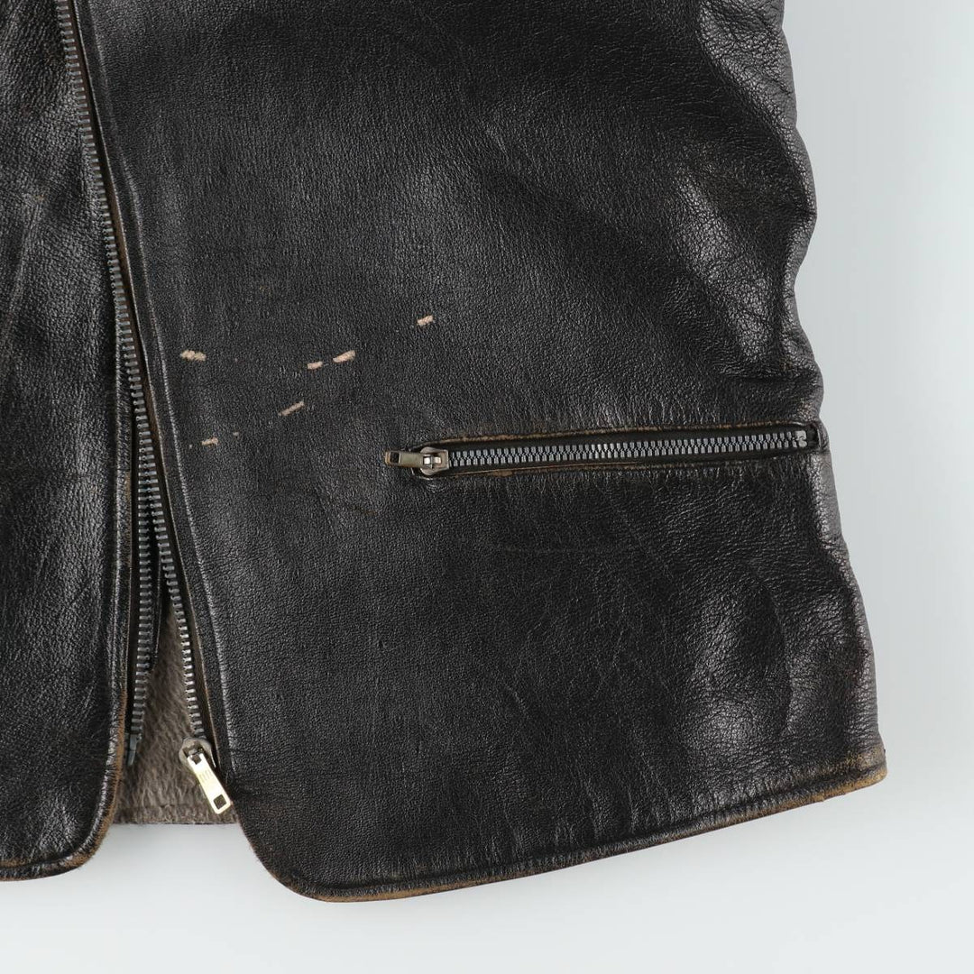 CGM Leather Vest, Men's Size M (Equivalent), Vintage unclear black type Vintage Second Hand