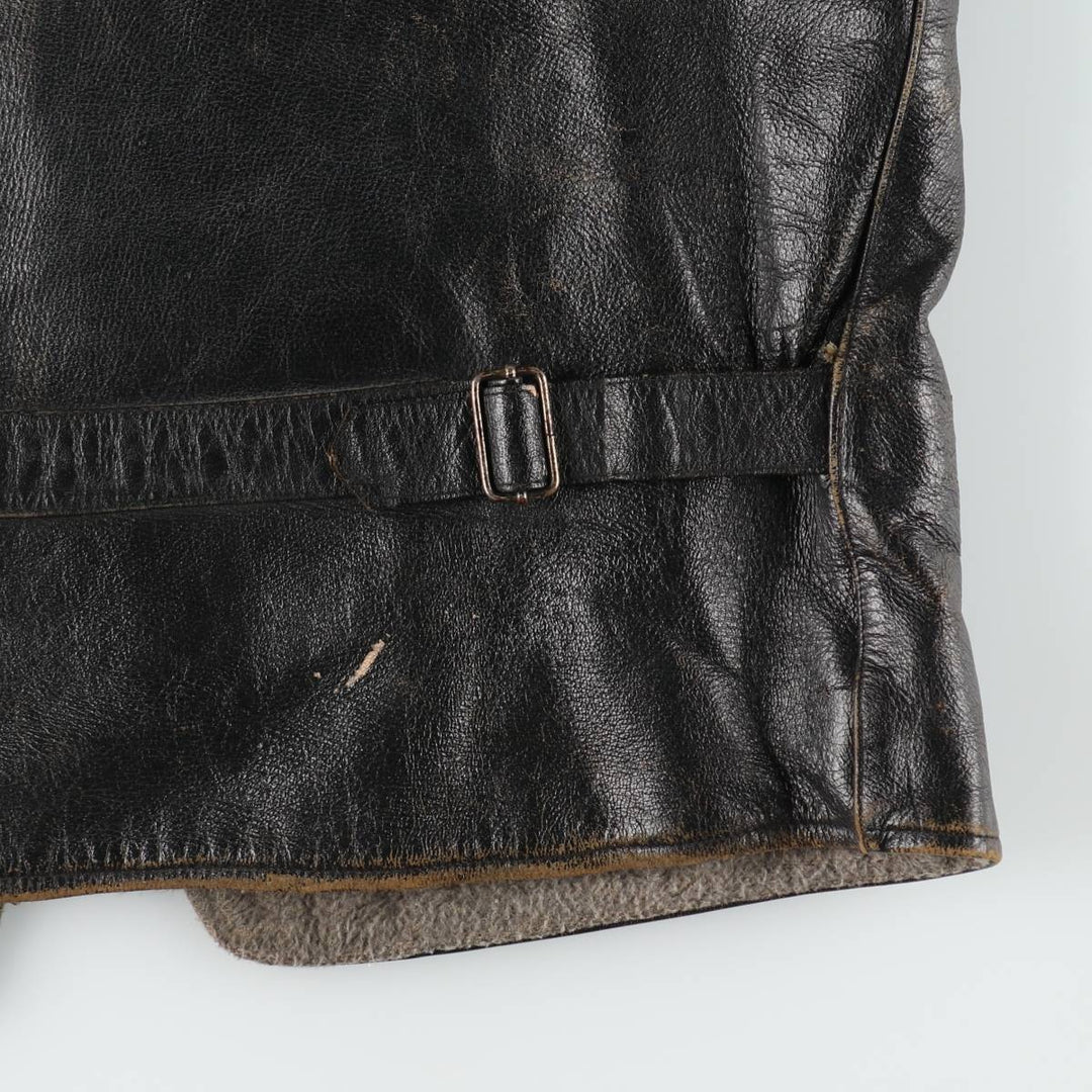 CGM Leather Vest, Men's Size M (Equivalent), Vintage unclear black type Vintage Second Hand