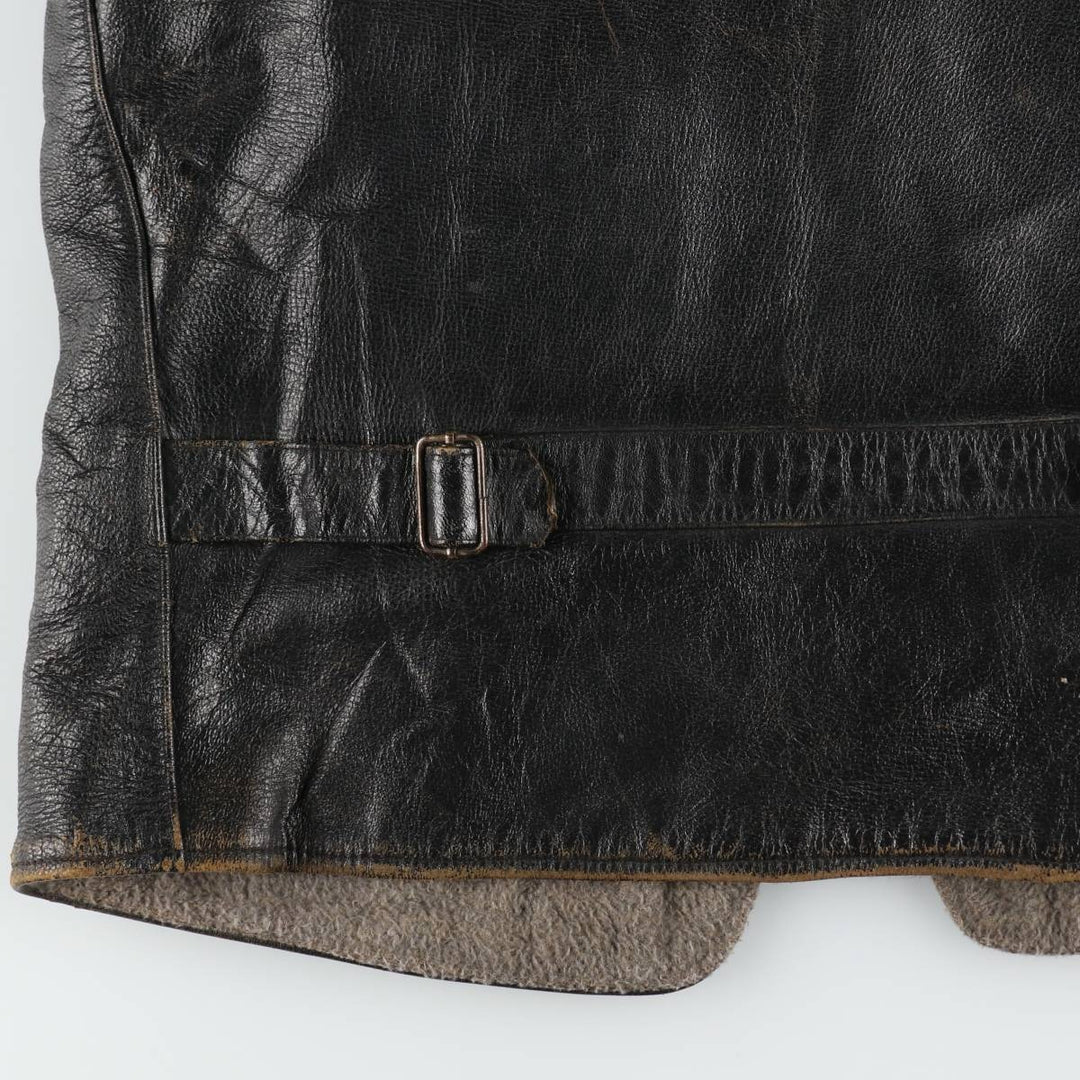 CGM Leather Vest, Men's Size M (Equivalent), Vintage unclear black type Vintage Second Hand