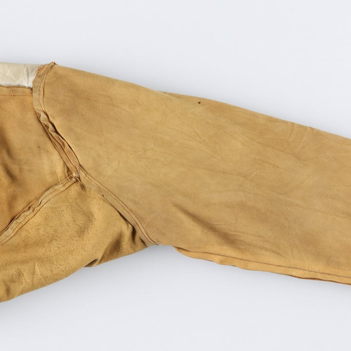 1950'S DEERSKIN TRADING POST Pullover Suede Leather Jacket with Fringe, Women's Size XL (Equivalent), Vintage unclear beige type brown Vintage Second Hand
