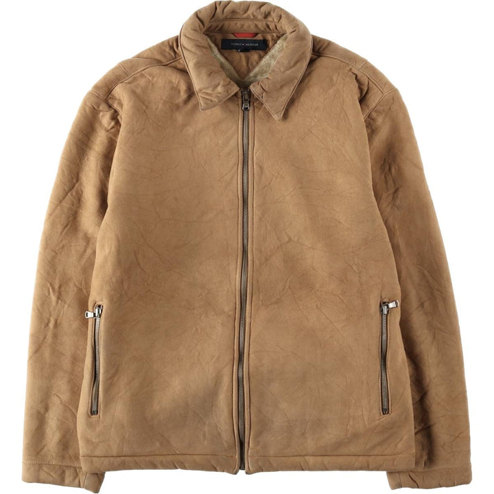 Tommy Hilfiger suede leather blouson, men's size M (approx.) Genuine Leather Suede Leather Beige type Vintage Second Hand
